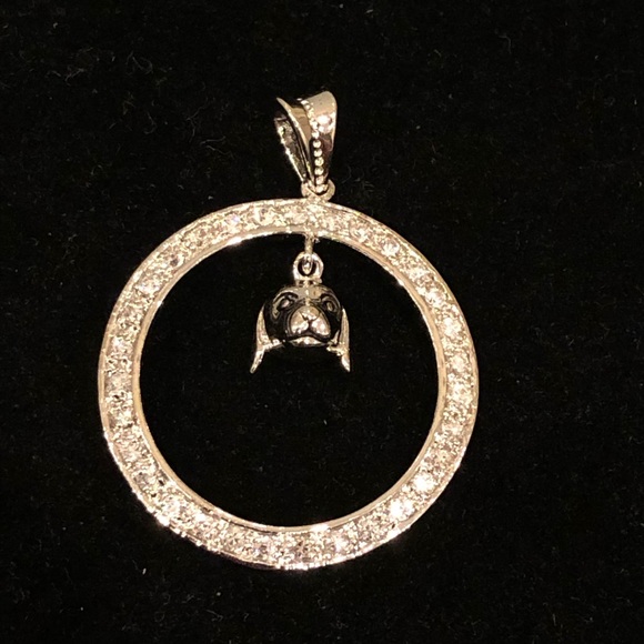 NWOT CZ Necklace pendant or Dog Charm - Picture 1 of 5